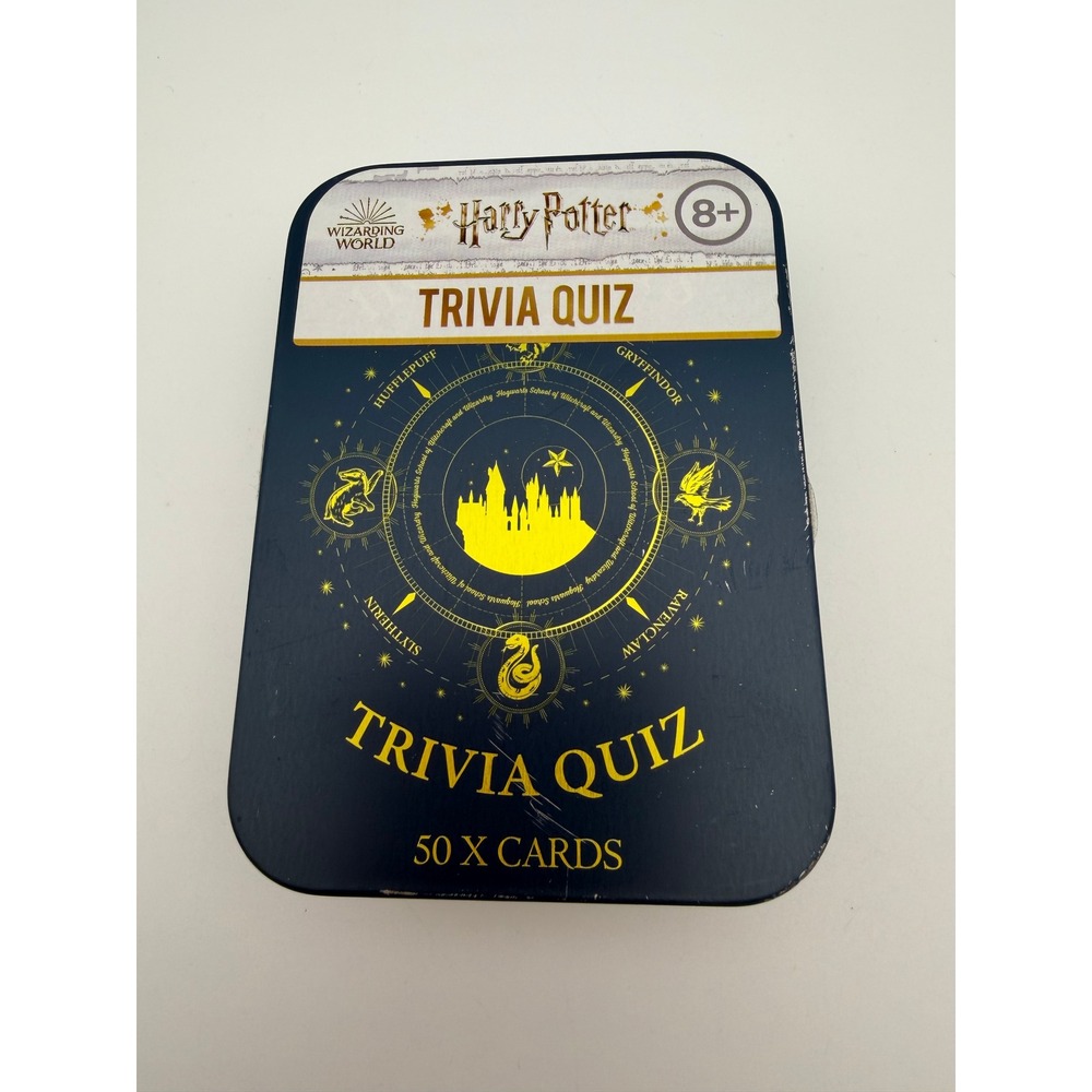 Harry Potter Trivia Quiz 50 Cards Collectible Tin Paladone Wizarding World A114